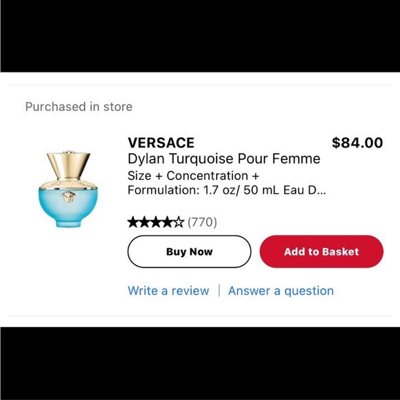Versace Dylan Turquoise Pour Femme women’s p e r f u m e used <10x 1.7 fluid oz - Picture 3 of 3